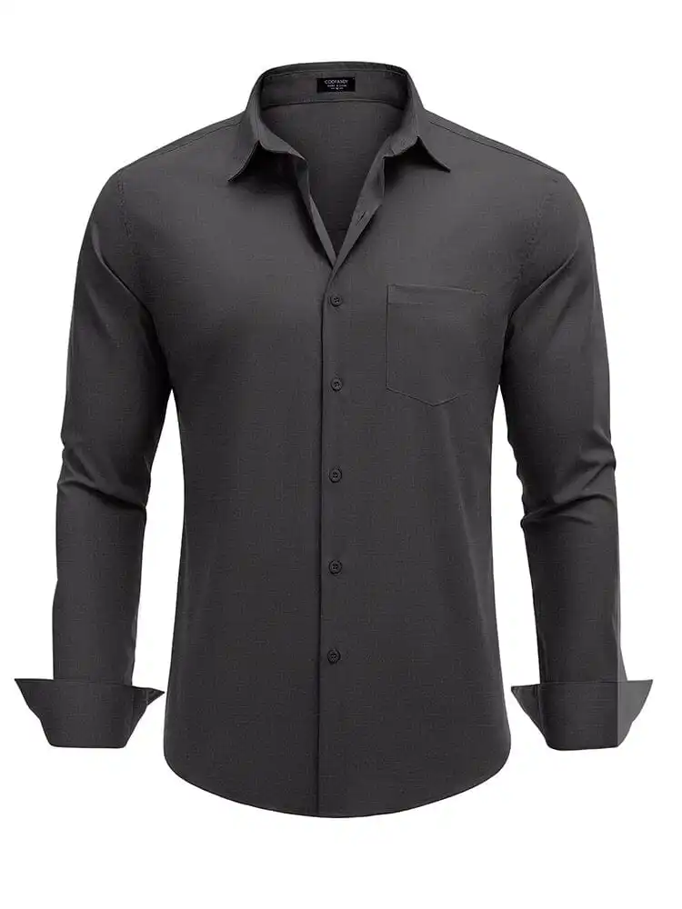 Ribbed Collar Casual Knit Polo Shirt