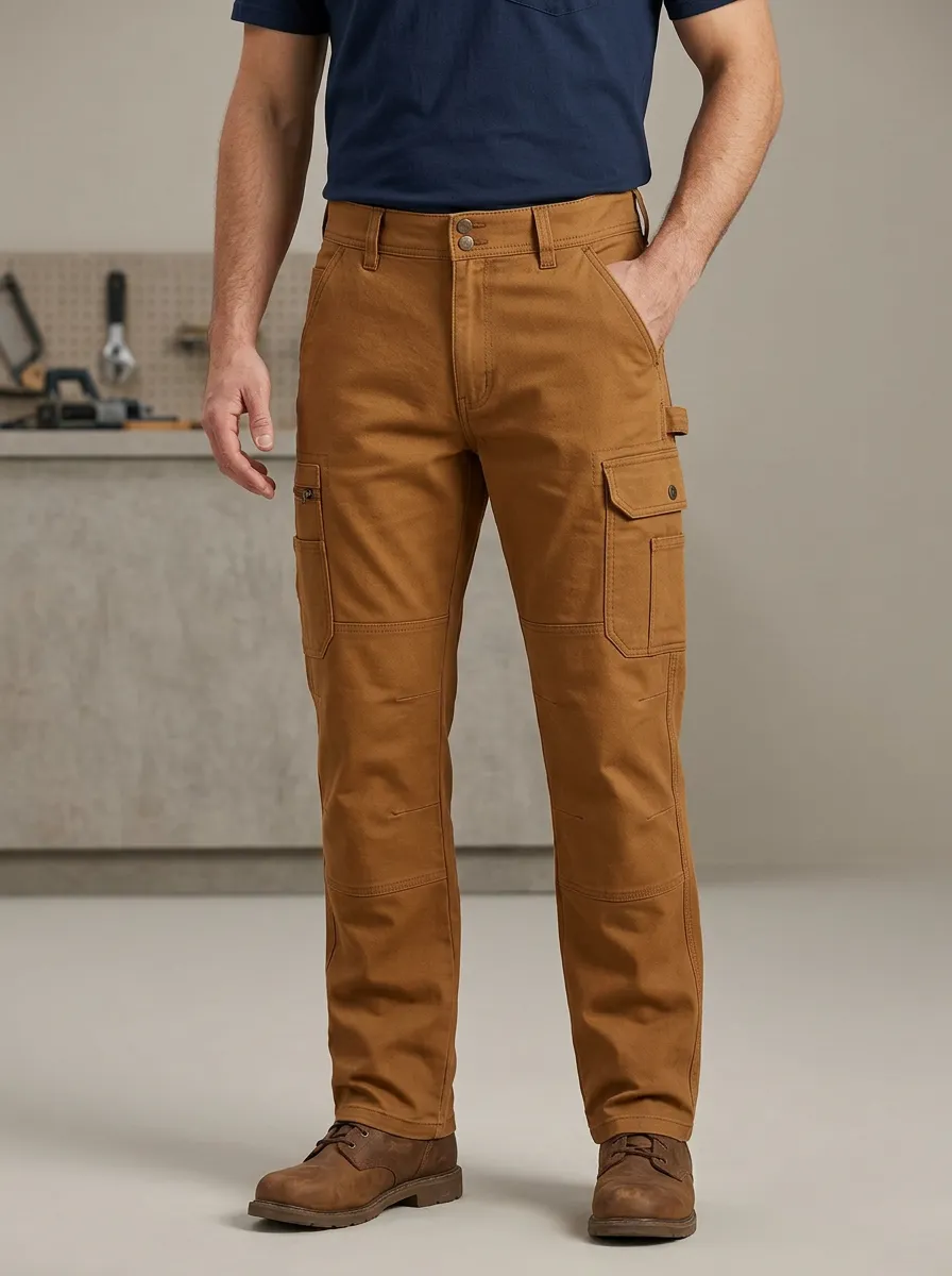 Men's Rugged Multi-Pocket Cargo Work Pants