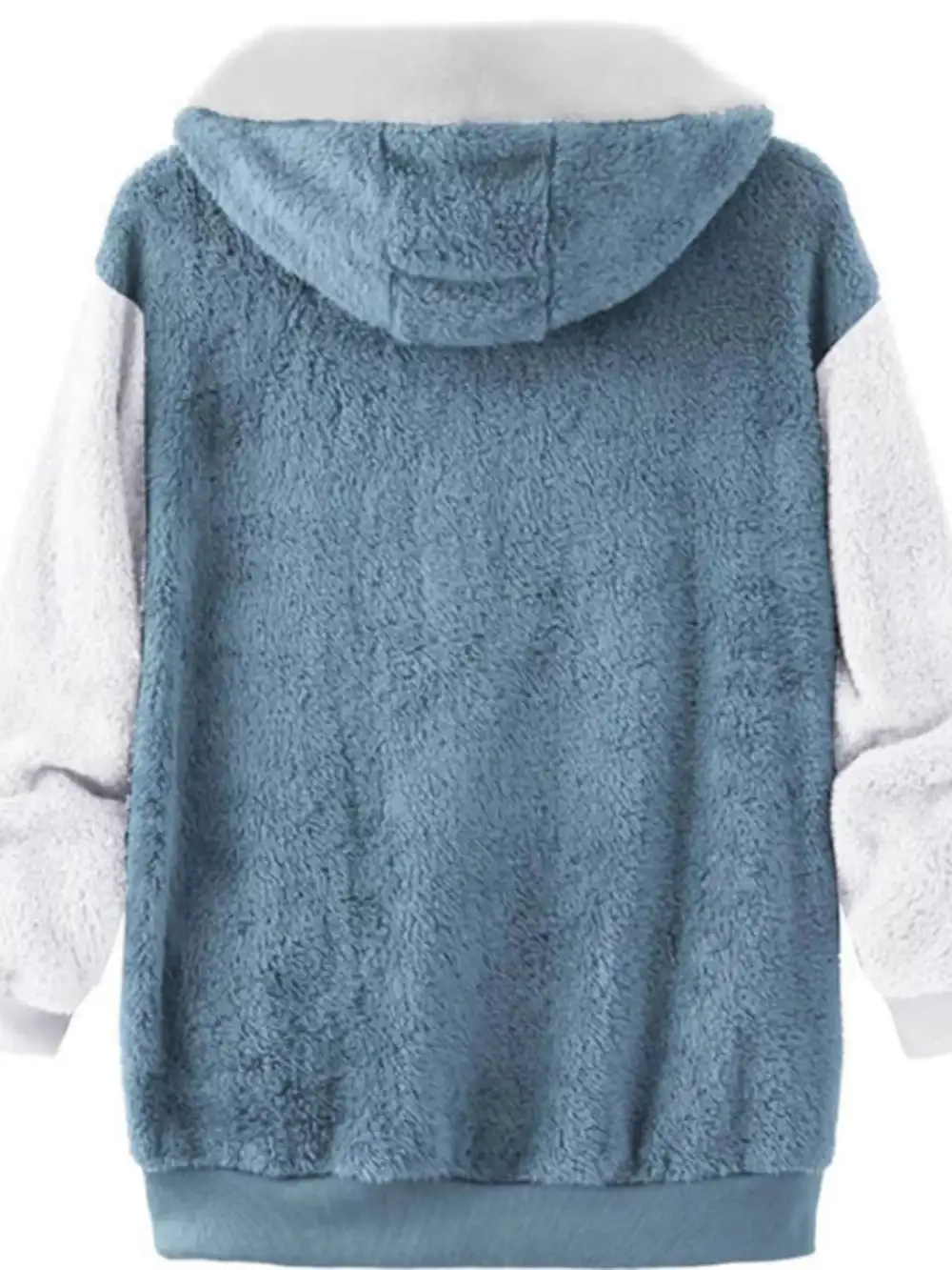 Full Size Fleece Zip-up Hooded Outerwear Plus Size