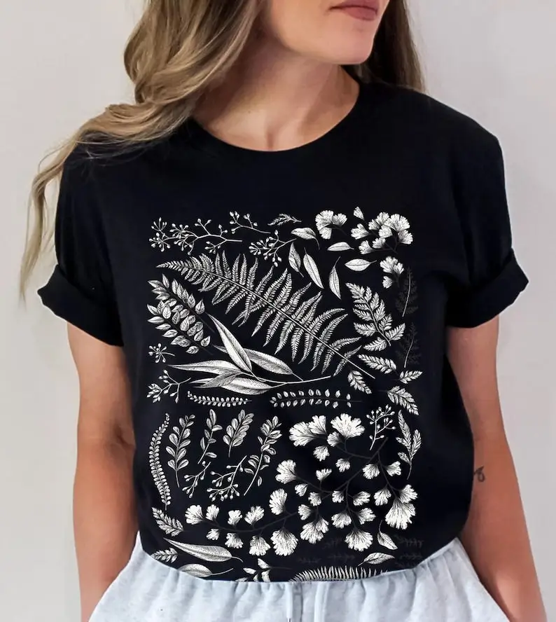 Vintage Botanical Flower T-Shirt