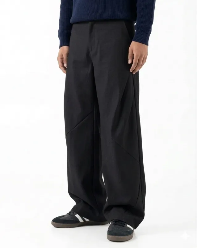 Pleated Straight Pants