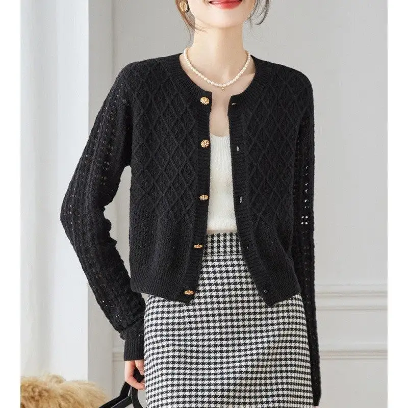 Women's Lace Round-Neck Cardigan