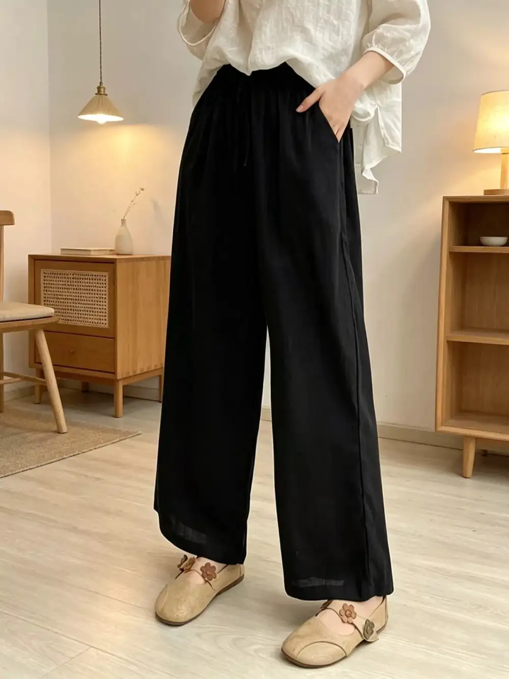 Refined Casual Wide Leg Pants