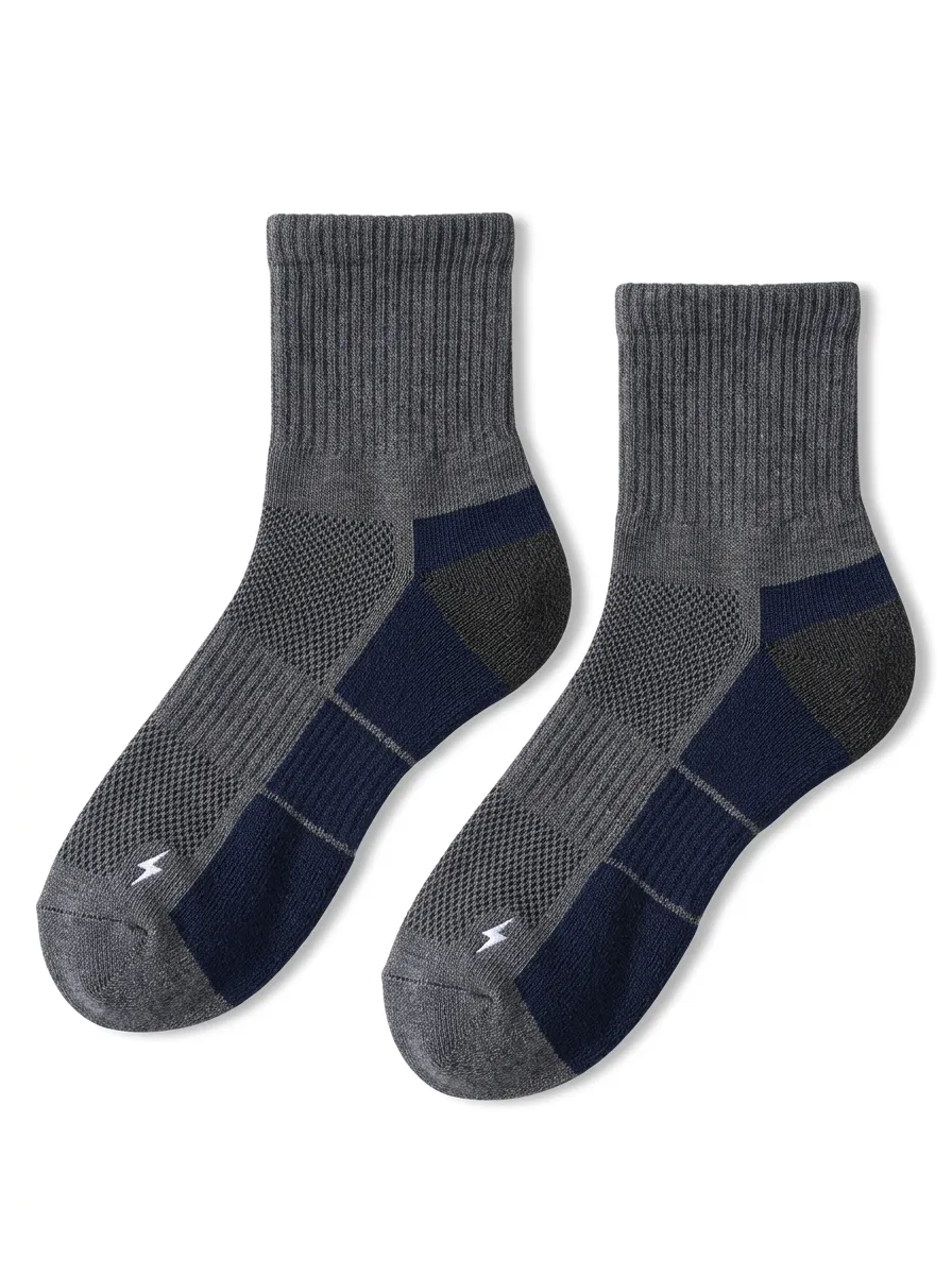 Lightning Bolt Socks with Printed Accents