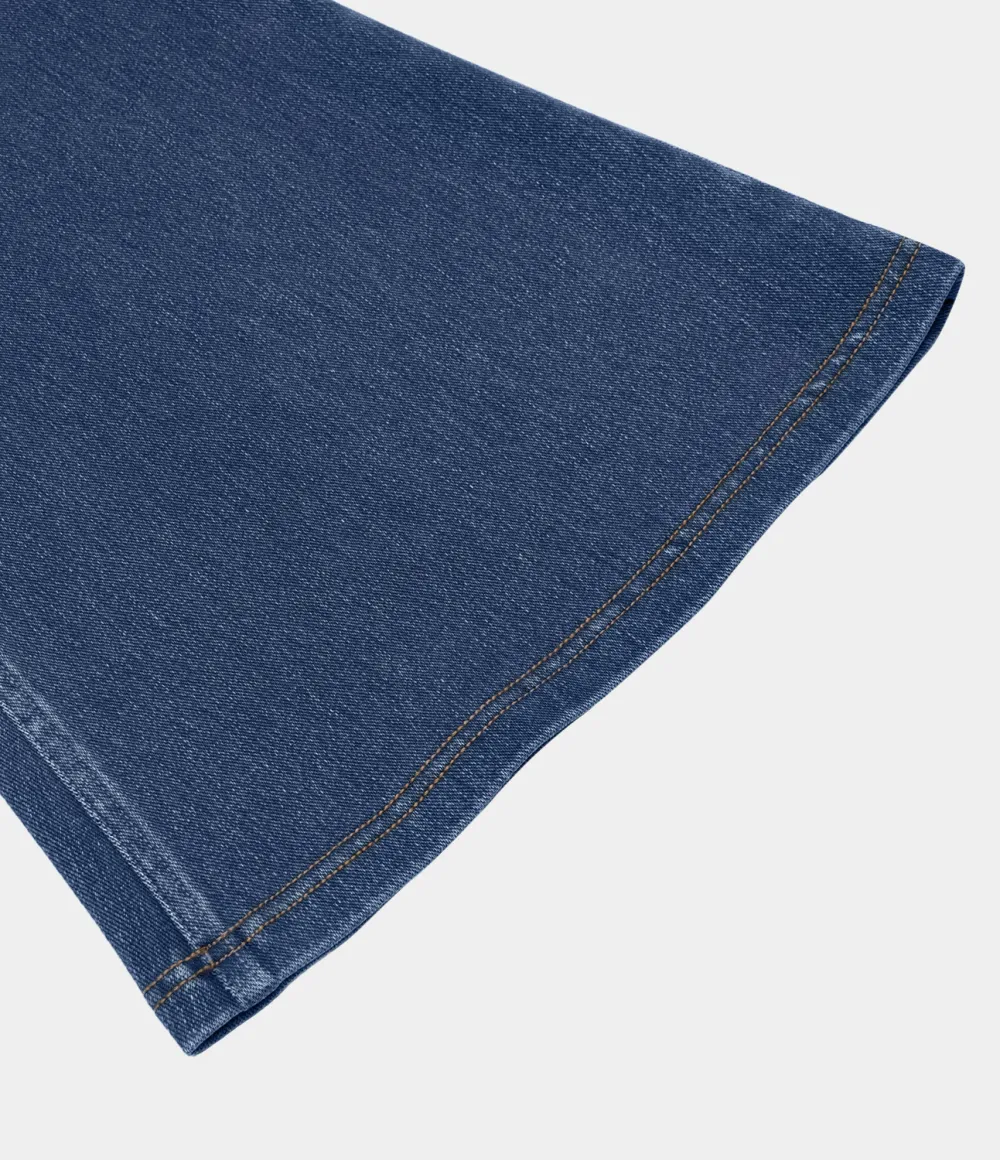 Magic High Waisted Crossover Pocket Washed Stretchy Knit Casual Super Flare Jeans