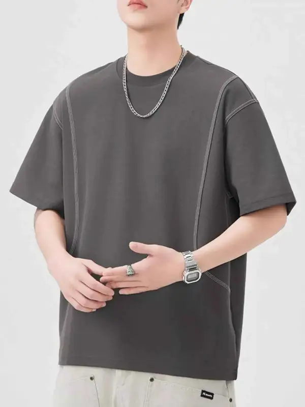 Lightweight Round Neck Short Sleeve T-Shirt