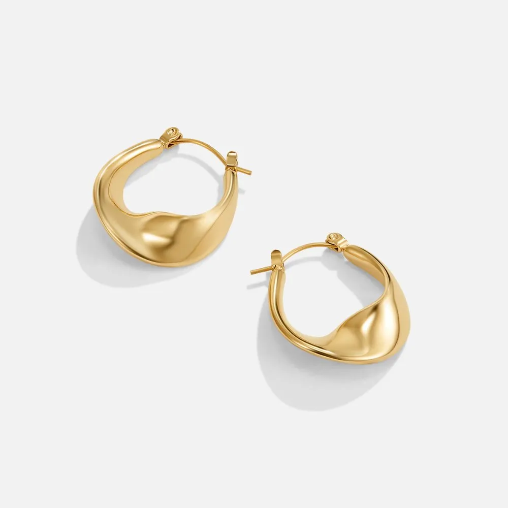 Curved Hoop Earrings