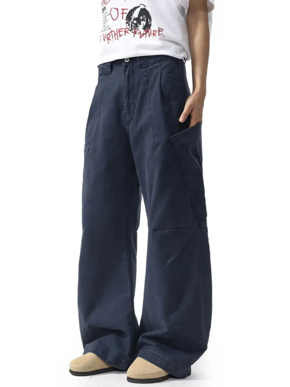 Pocketed Wide Leg Cargo Pants