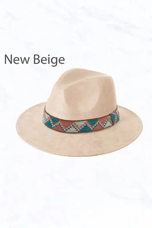 Suede Fedora Regular Peach Top with Fabric Belt