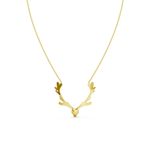 Deer Motif Reindeer Necklace