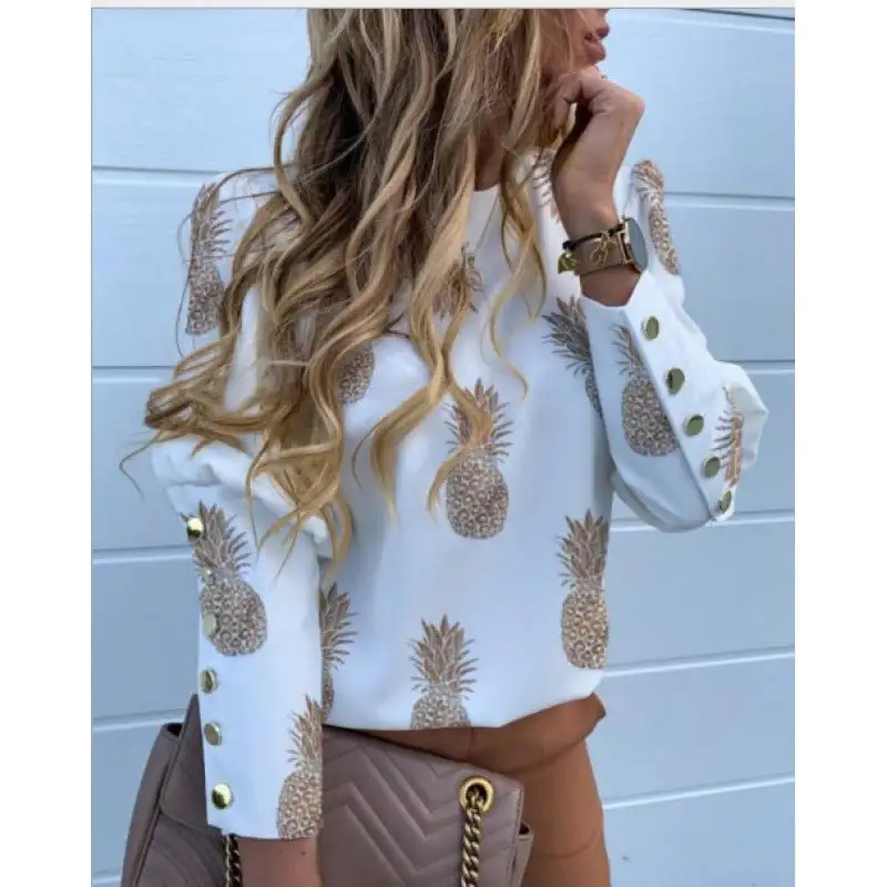 Soft Leopard Button Front Blouse