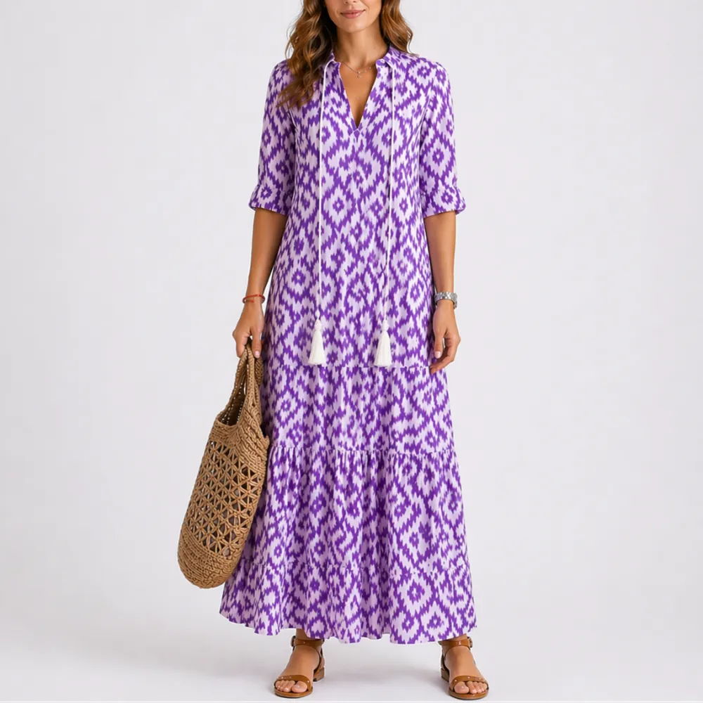 Evelyne Summer Flowy Maxi Dress