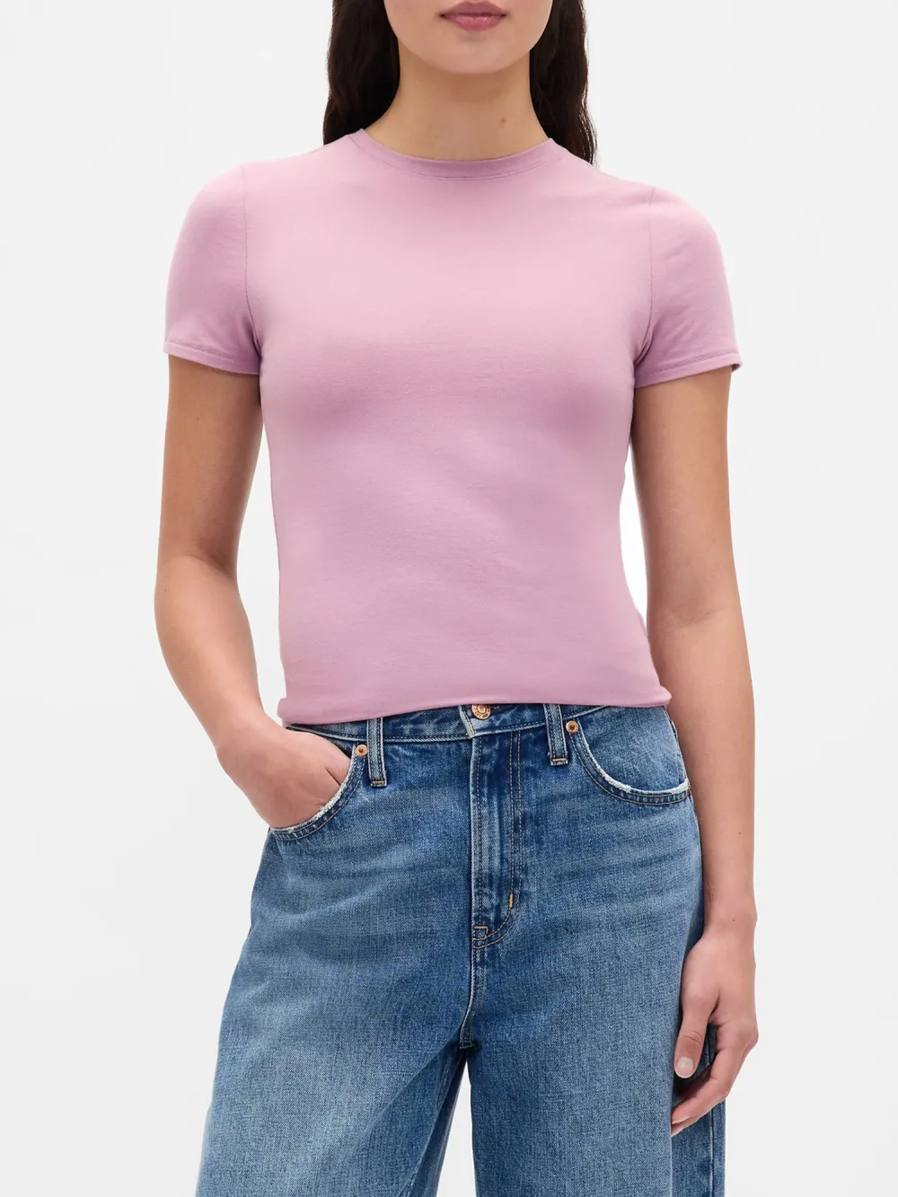 Round Neck Short Sleeved T-Shirt