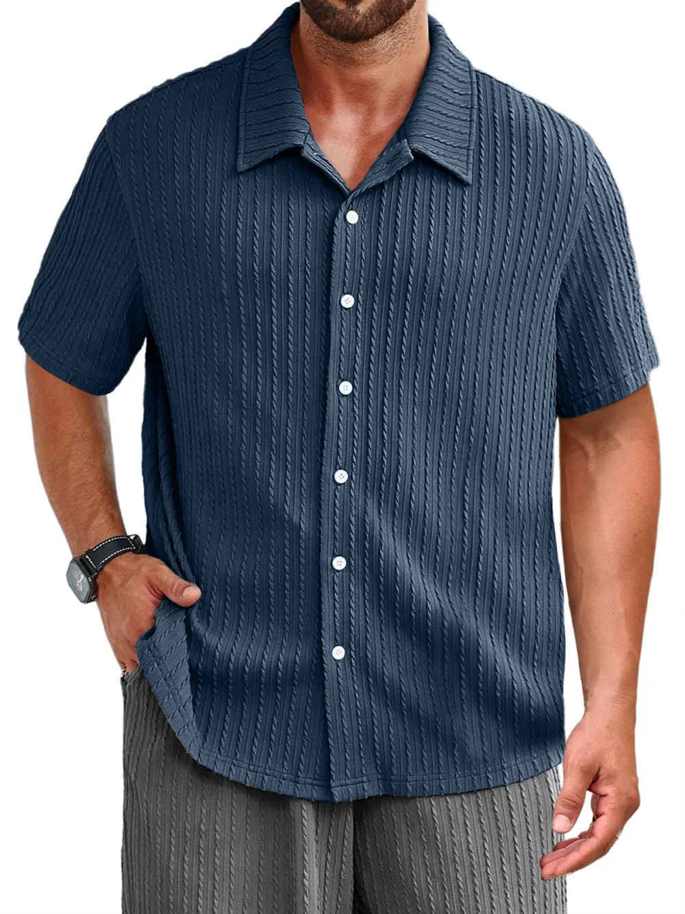 Jacquard Short Sleeve Shirt
