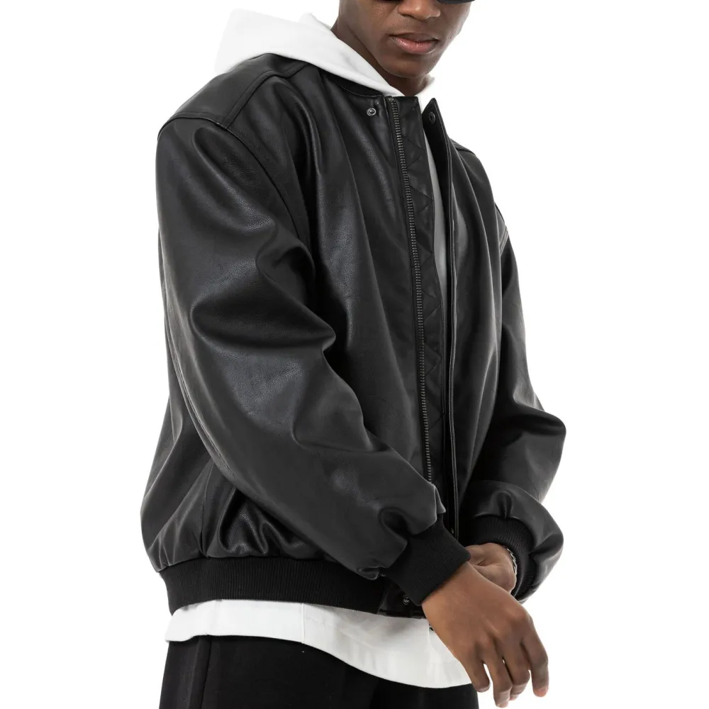 Everyday Leather Look Biker Jacket