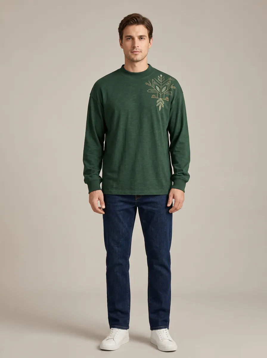 Men's Long Sleeve Streamlined Style Clean Finish Shirt