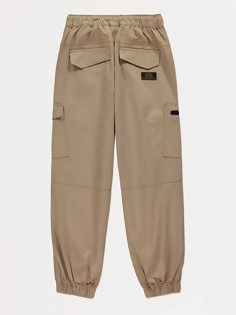 Tan Woven Cargo Trousers