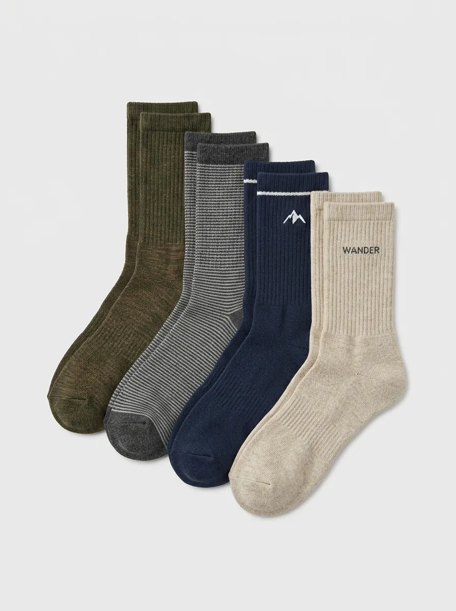 Unisex Trail Four Pair Socks