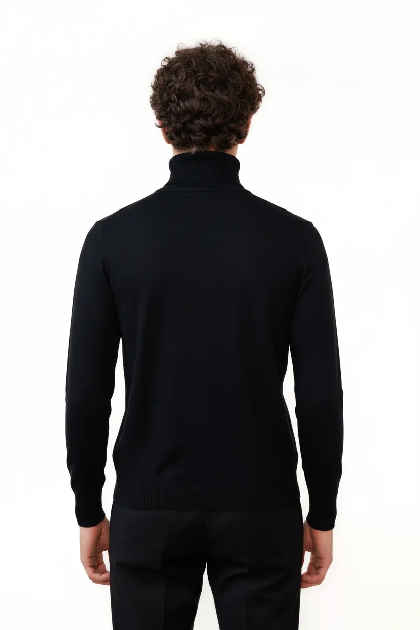 Modern Slim Fit Viscose Turtleneck Sweater