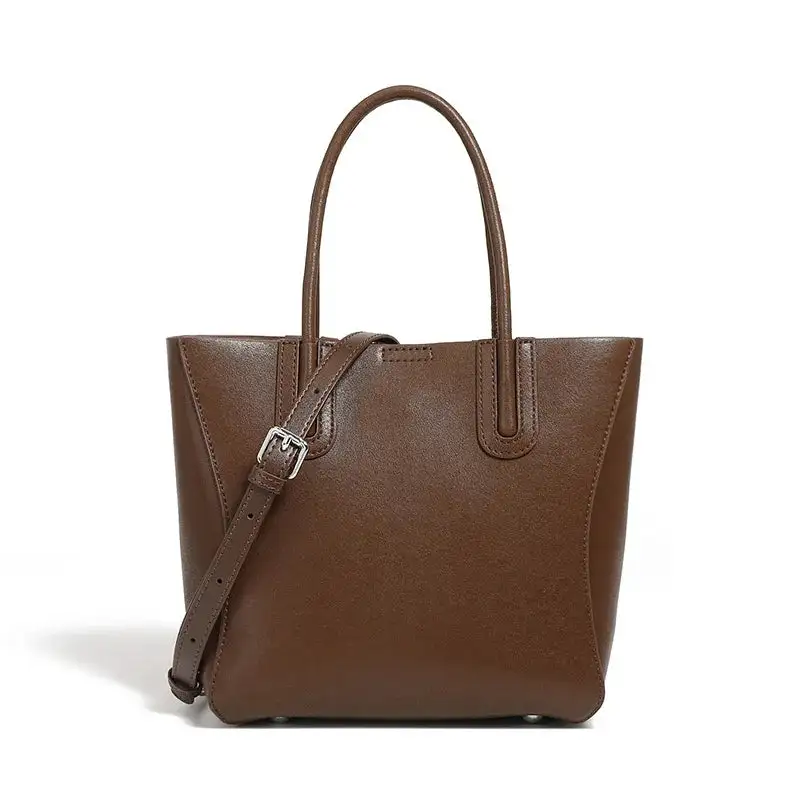 Genuine Leather Bucket Bag Timeless Functional