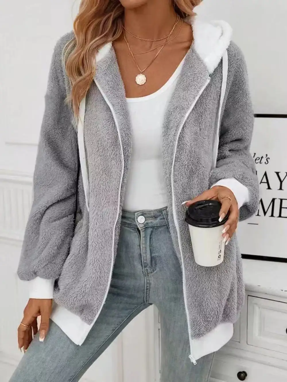 Cozy Fleece Zip-up Outerwear