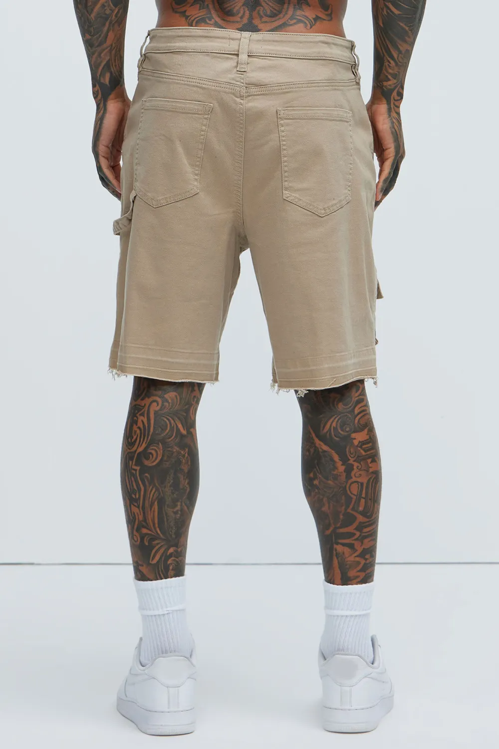Solid Cargo Relaxed Shorts