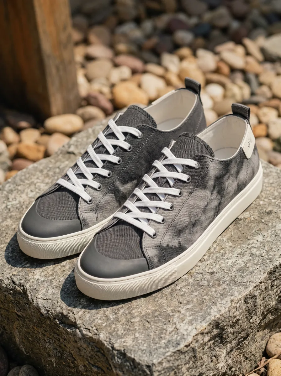 Toe Cap Tie Dye Canvas Sneakers