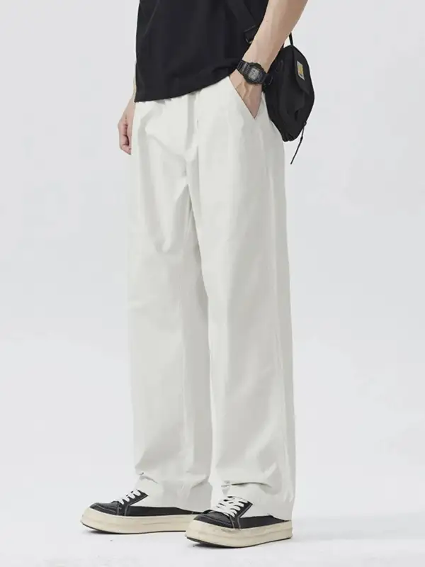 Everyday Relaxed Fit Wide Leg Casual Pants