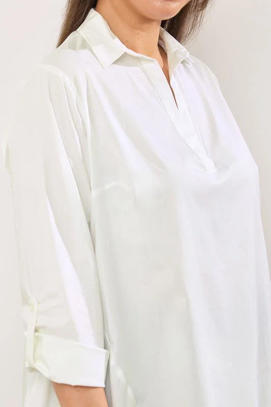 White Overhead Shirt detail 3
