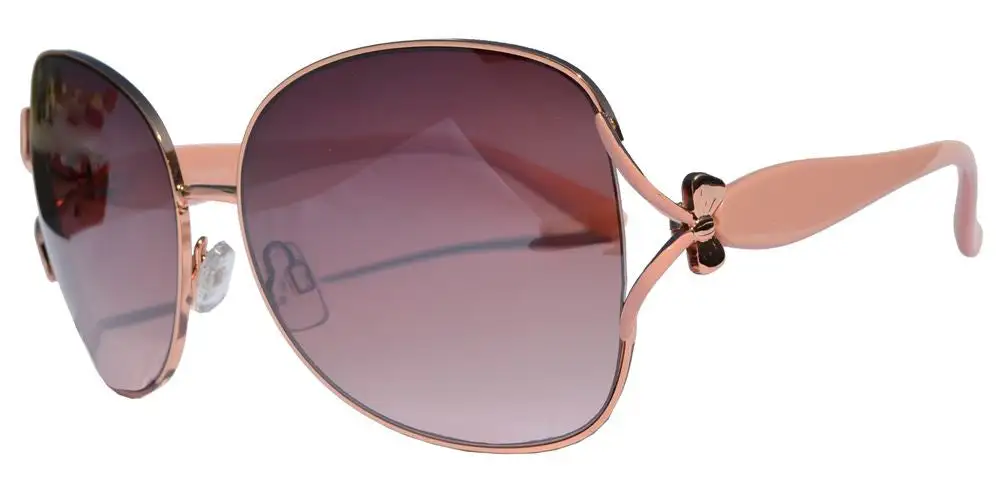 Women Butterfly Bow Accent Metal Sunglasses