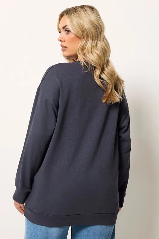 Grey Celestial Graphic Print Sweatshirt detail 2