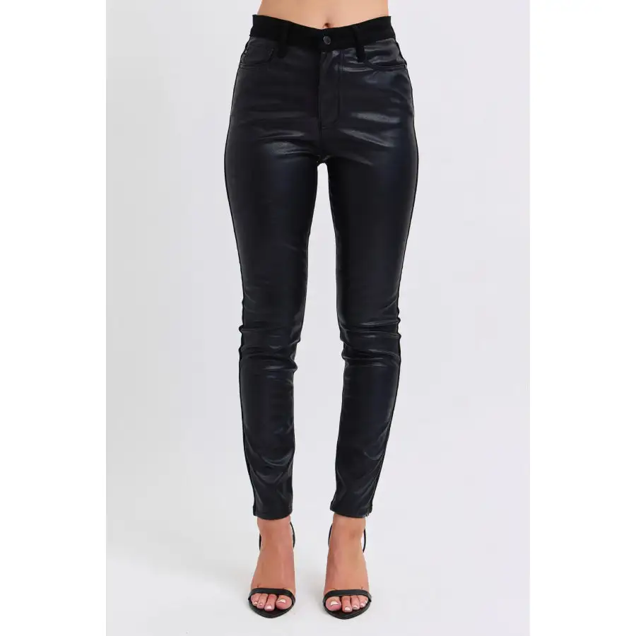 Plus Size Hw Faux Leather Skinny Pants