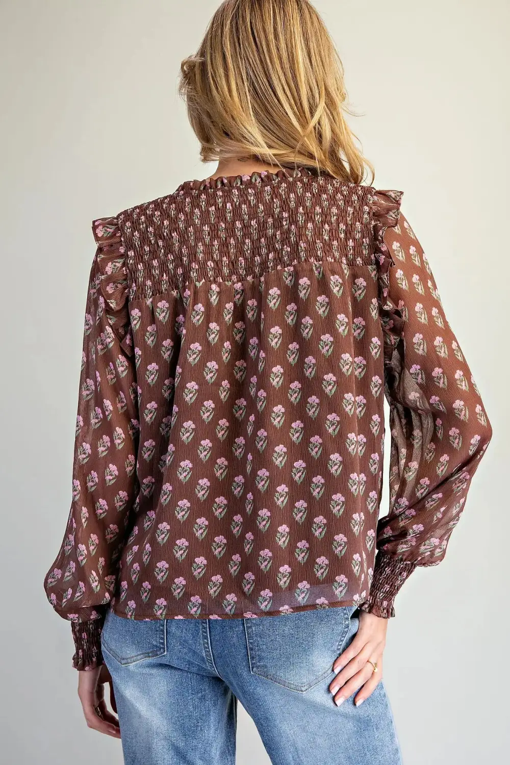 Floral Smocked Blouse