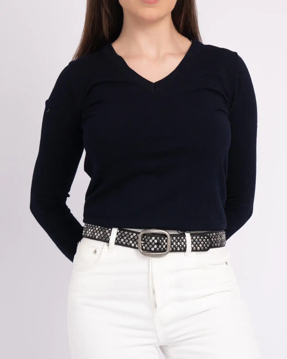 Pyramid Multi Studded Leather Waist Belt