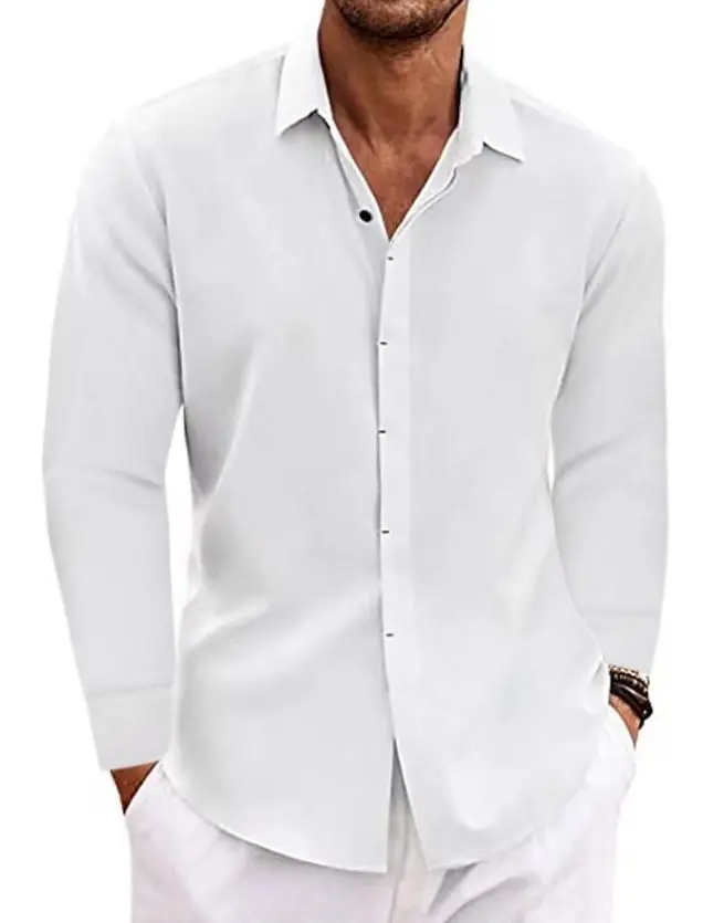 Cotton Linen Long Sleeve Shirt