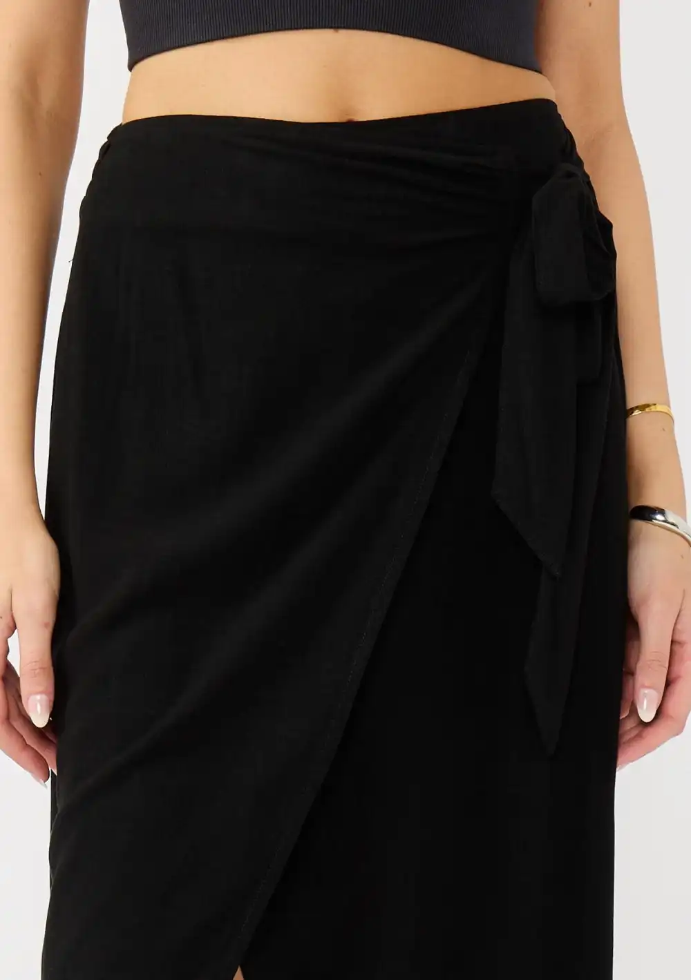 Tie Waist Wrap Skirt