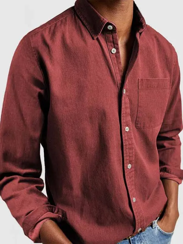 Garment Washed Pocket Shirt