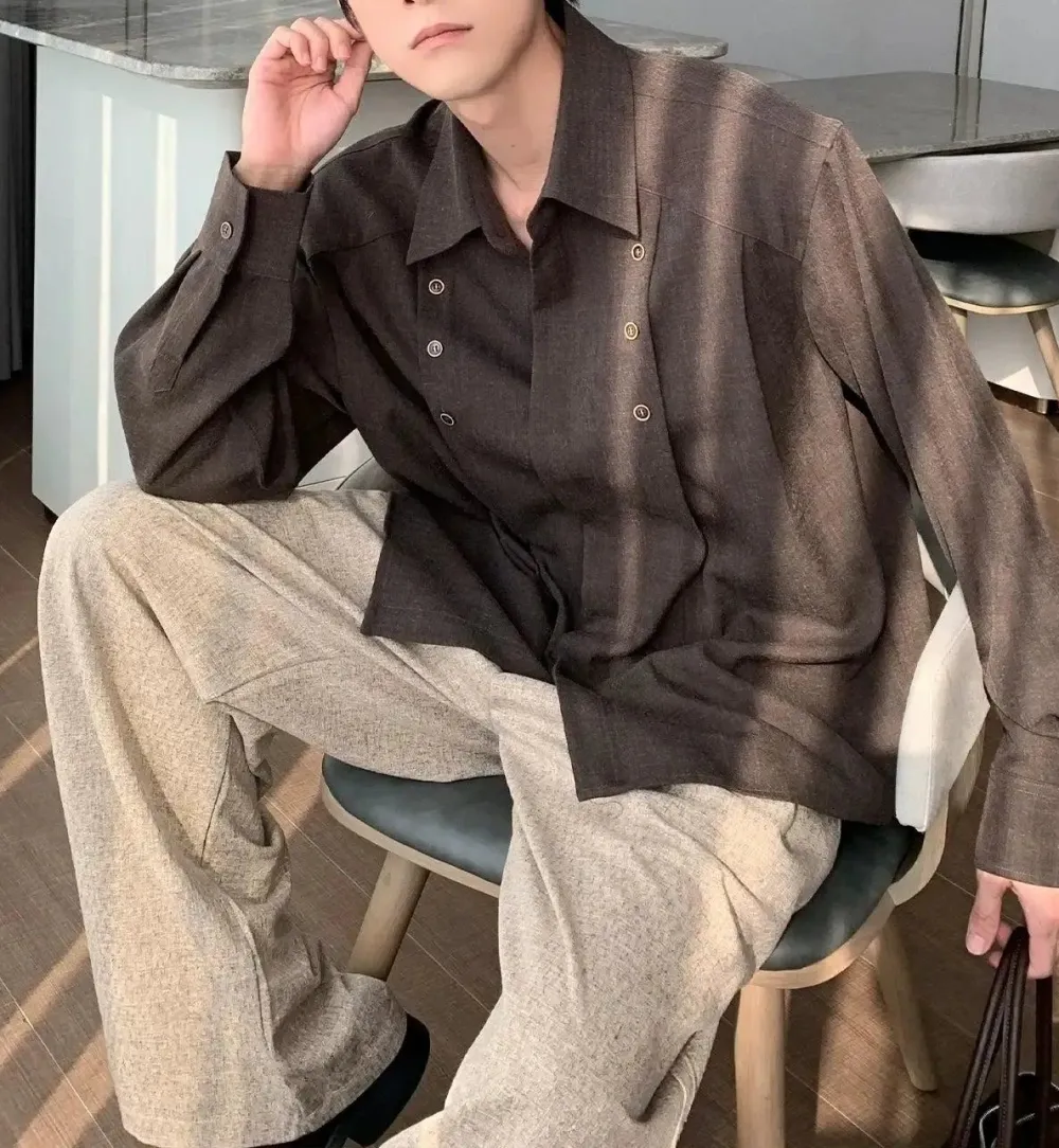 Pleated Relaxed Fit Shirt