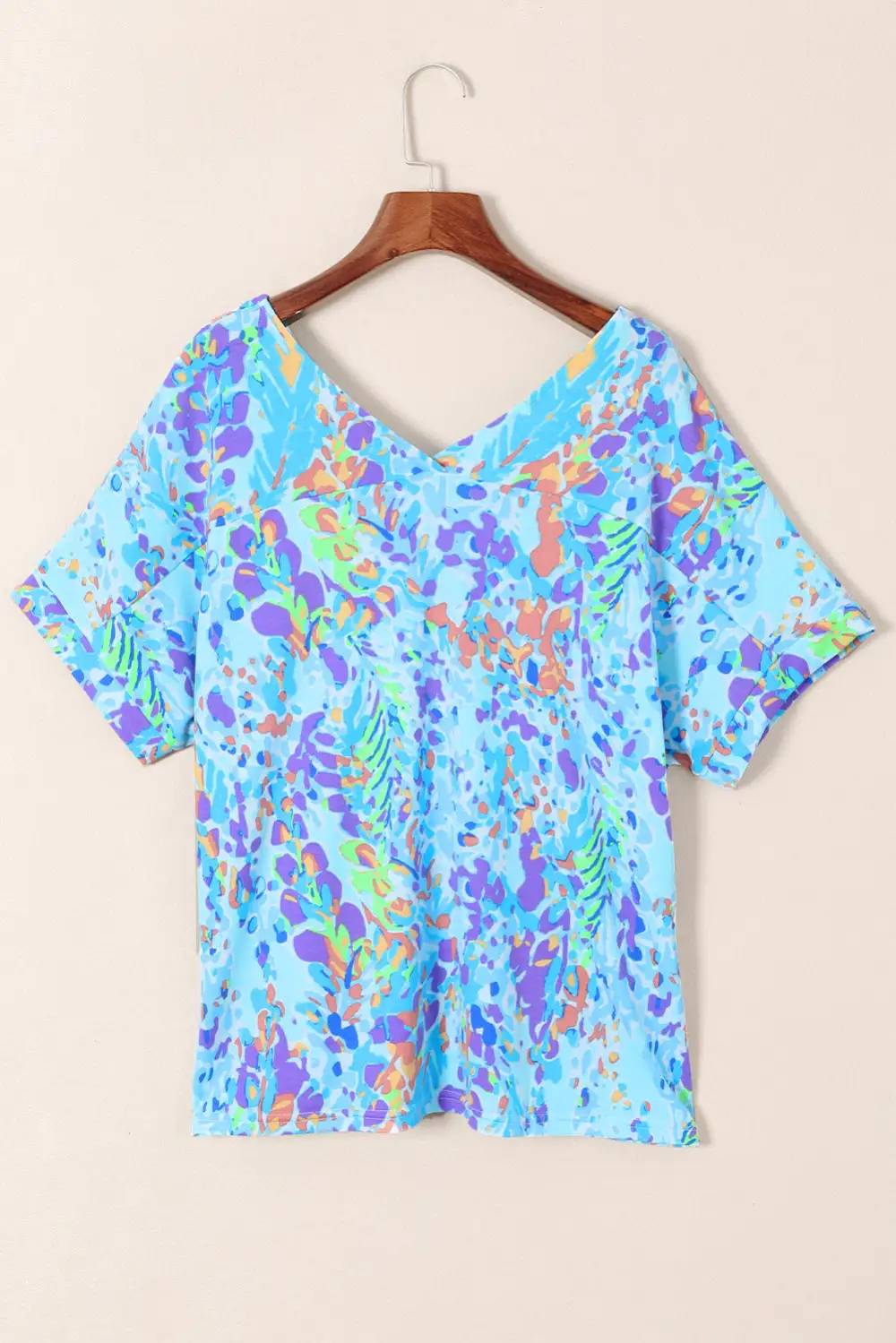 Sky Blue Loose Painted Floral