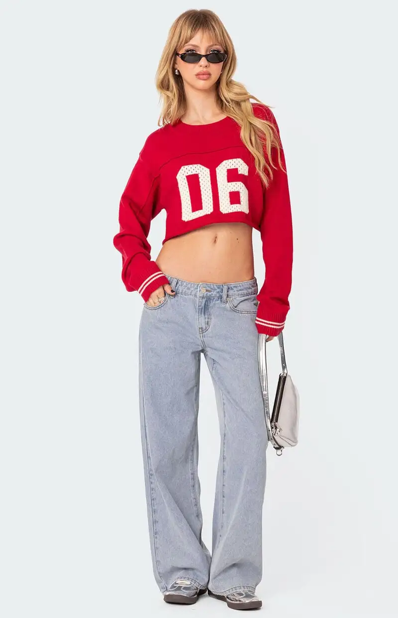 Edikted Petite Raelynn Washed Low Rise Jeans