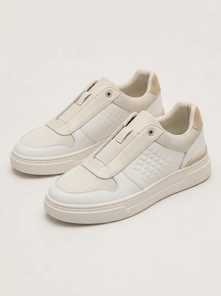 Men's Casual Minimalist Grid Pattern Skate Shoes