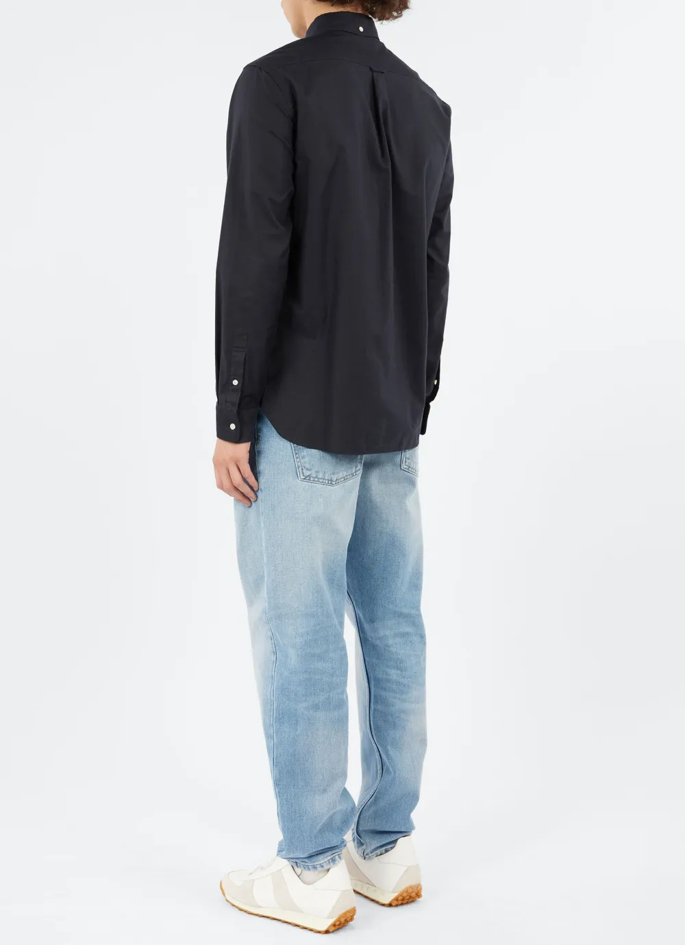 Men's Chest Pocket Curved Hem Shirt