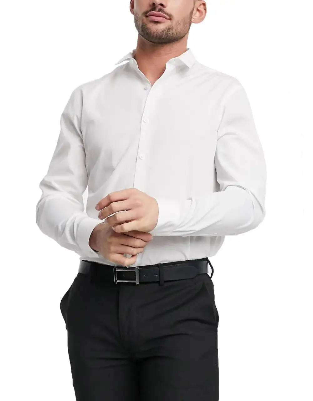 Elegant Long Sleeve Slim Fit Casual Dress Shirt