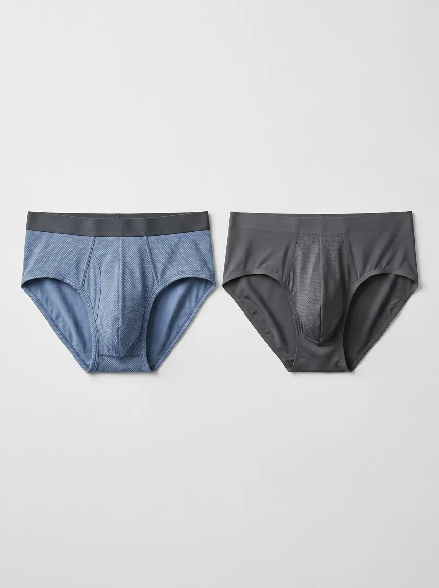 Men's Breathable Mesh Performance Printed Briefs Underwear Set