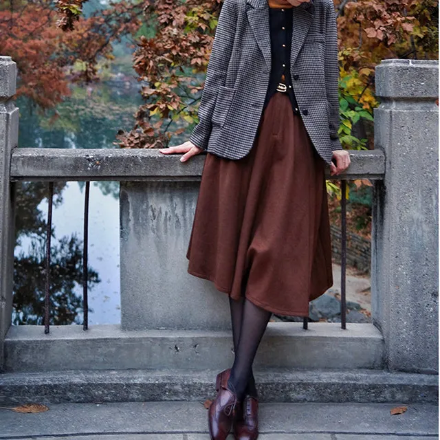 Smooth Daily Everyday Casual Polyester Skirt