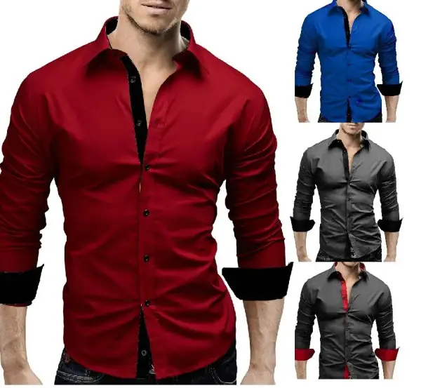 Polished Long Sleeve Slim Fit Casual Dress Shirt