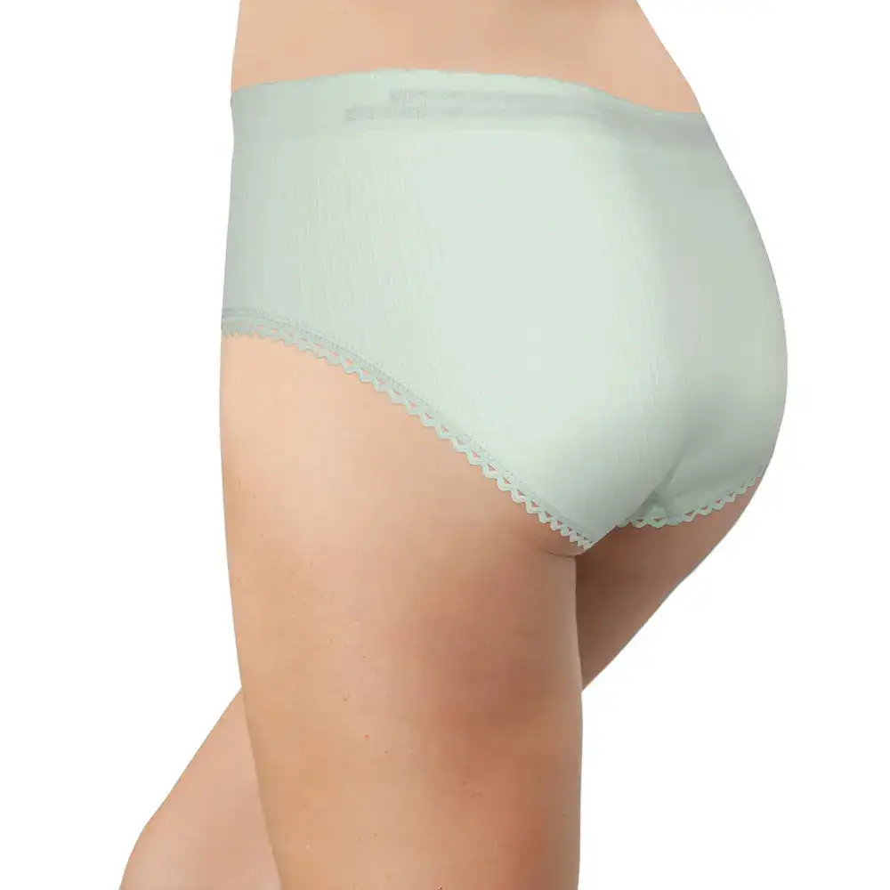 Seamless Tag-Free Picot-Trim Hipster Panty