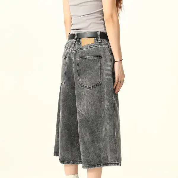 Streetwear Distressed Denim Shorts