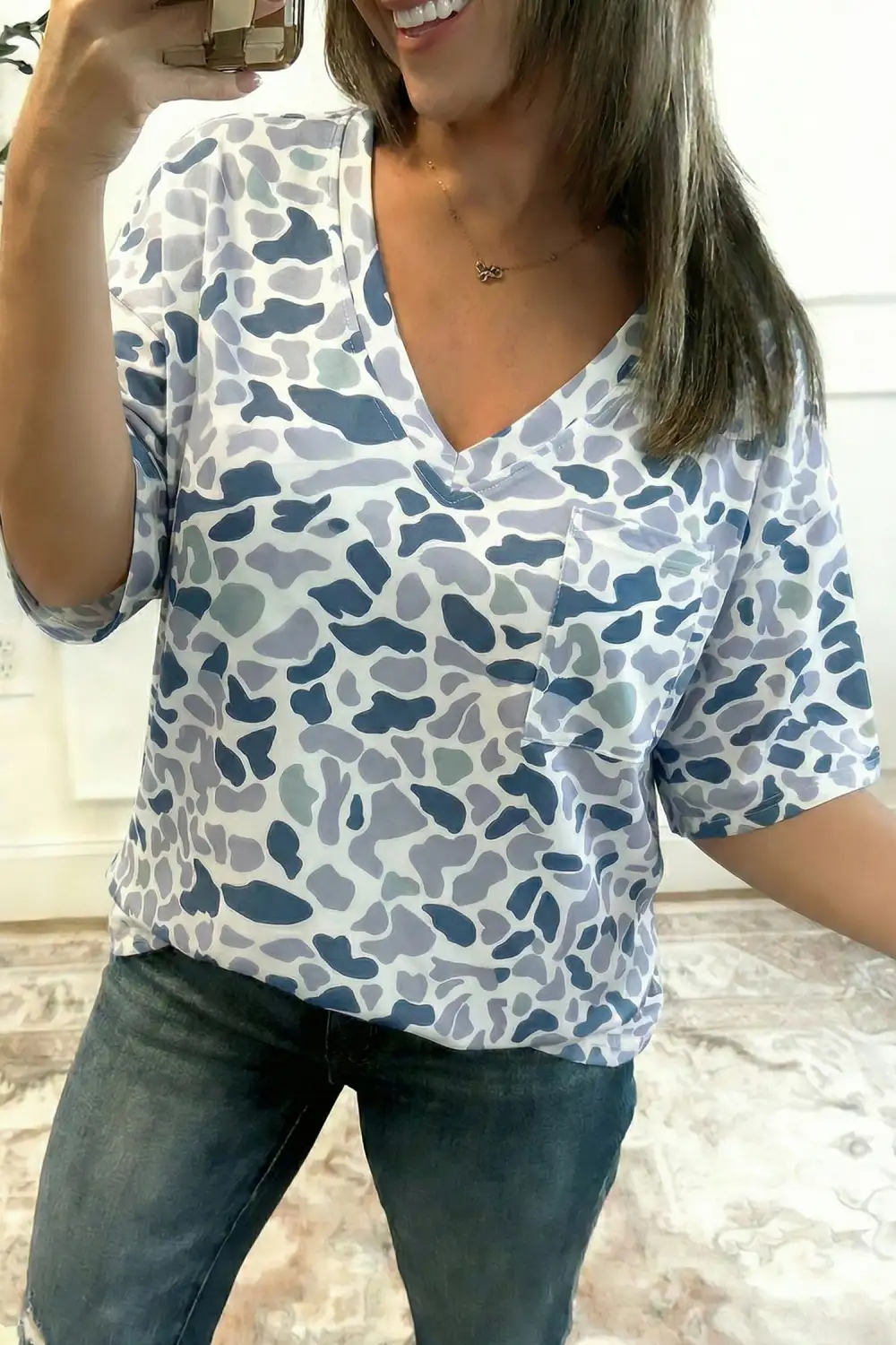 Print Single Chest Pocket Tee