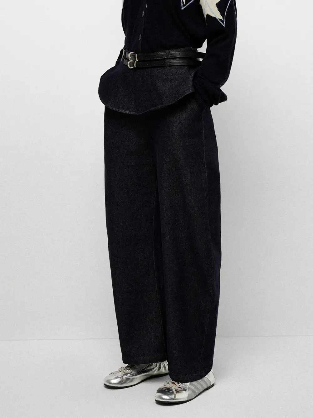 Straight-Leg Denim Pants
